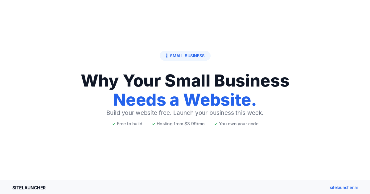 Why Your Small Business Needs a Website (Even If You Only Use Instagram)