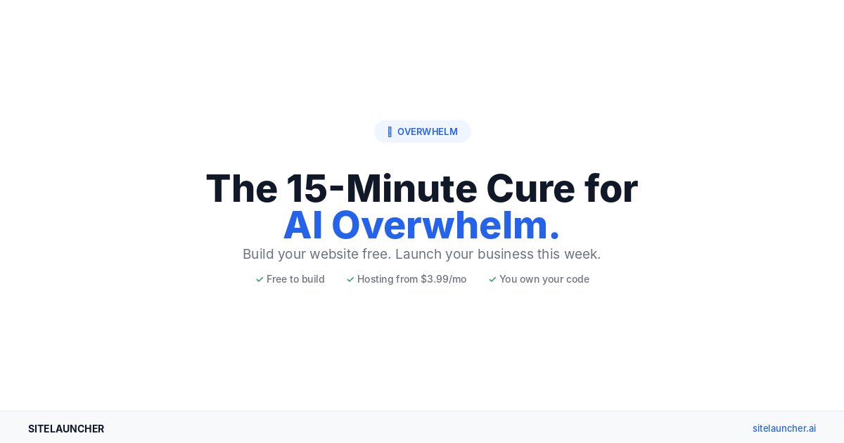 The 15-Minute Cure for AI Overwhelm