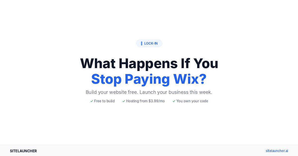 What Happens to Your Website If You Stop Paying Wix (or Squarespace)?