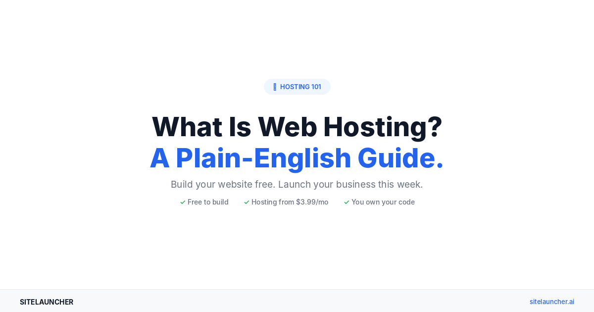 What Is Web Hosting? A Plain-English Guide for Non-Techies