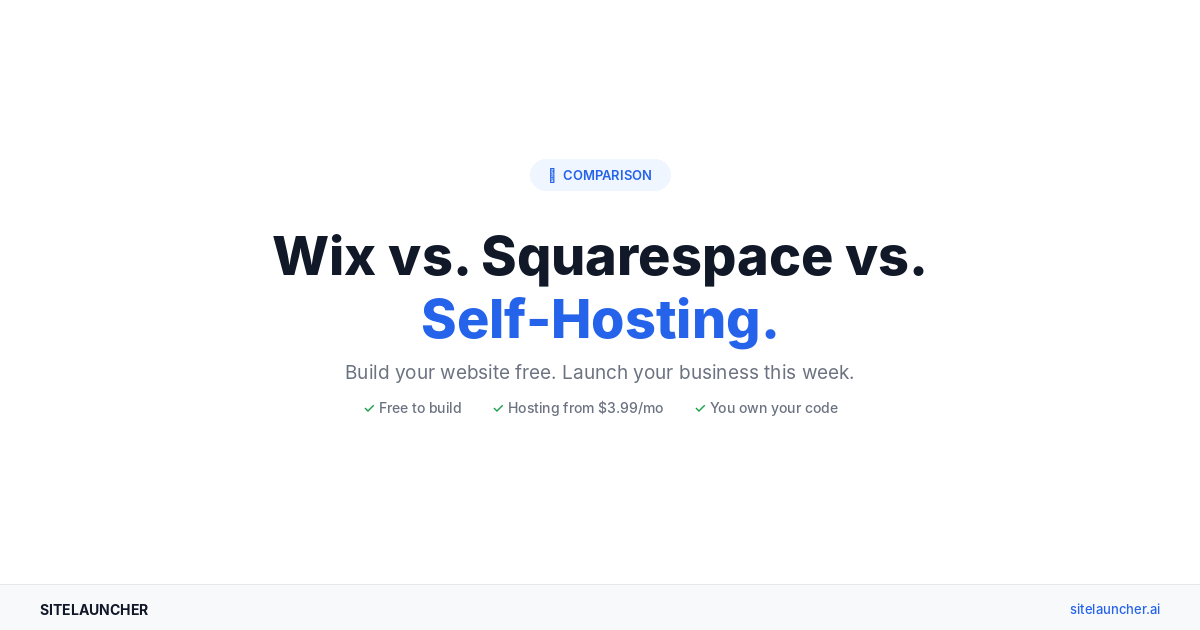 Wix vs. Squarespace vs. Self-Hosting: Which Is Right for You?