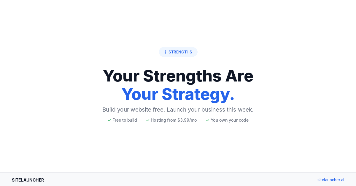 Your Strengths Are Your Strategy: A StrengthsFinder Approach to the AI Economy
